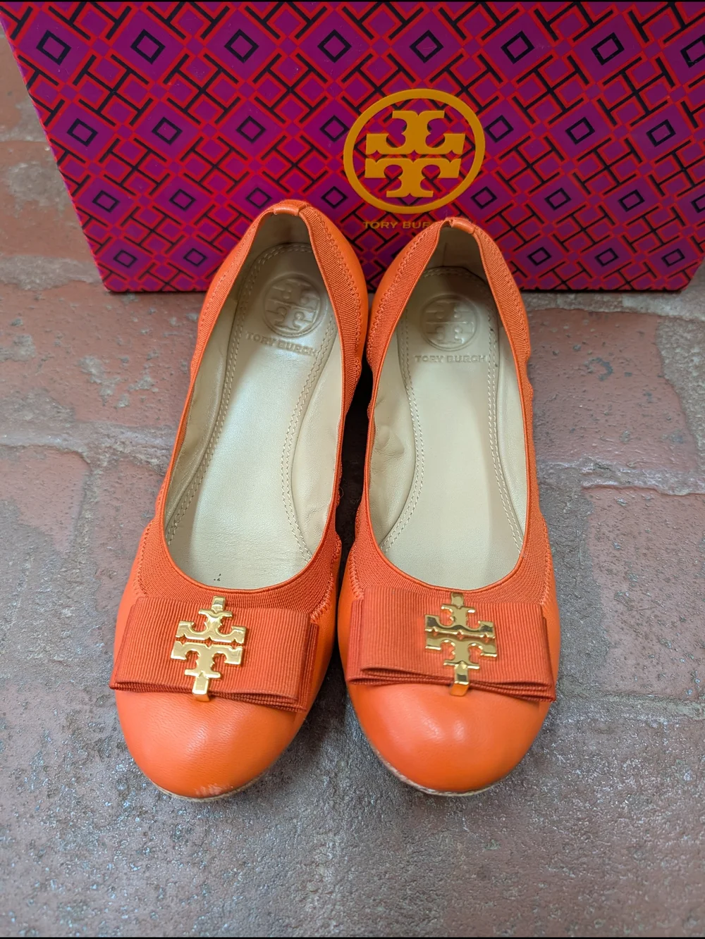 Tory Burch Sedgewick Ballet Flats Poppy red